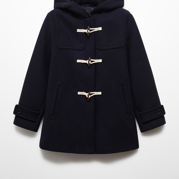 NWT MANGO Hooded Wool Coat size XS - Picture 10 of 16